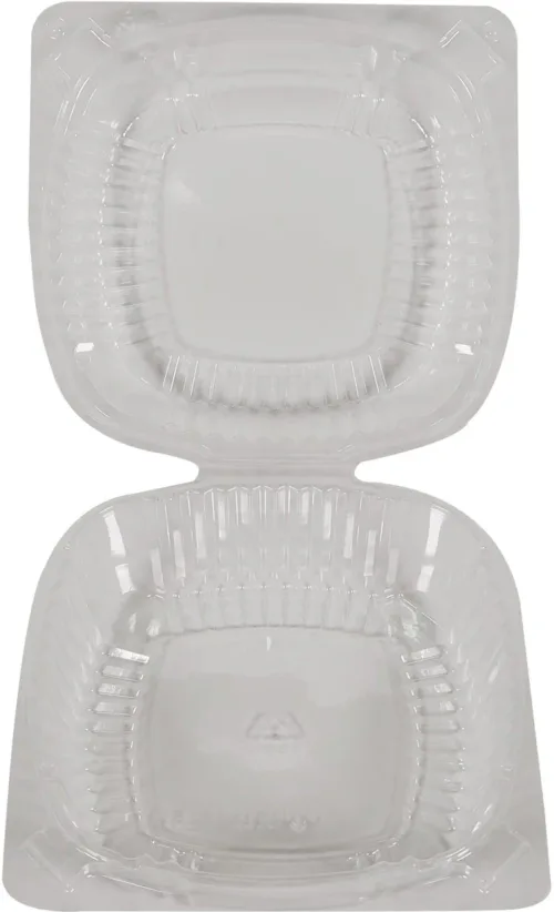 6" Hinged Plastic Container - Clear - 5 3/4x6x3 - Image 2