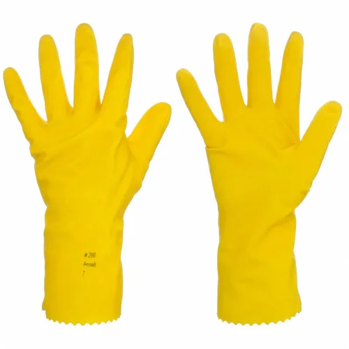 Yellow Latex Dishwashing Gloves - Extra Large